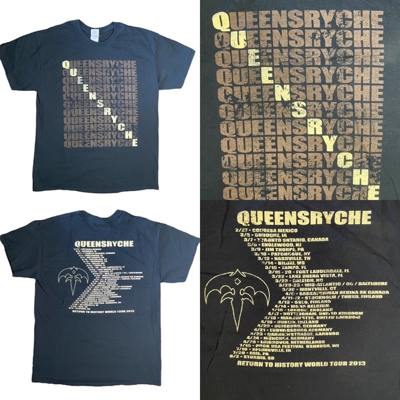 QUEENSRYCHE Return to History World Tour 2013 Shirt Large - Picture 4 of 6